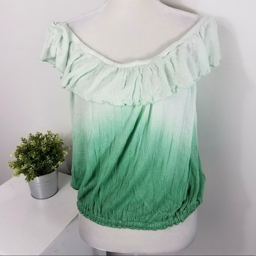 Free People Cora Lee Off-The-Shoulder Ombré Top